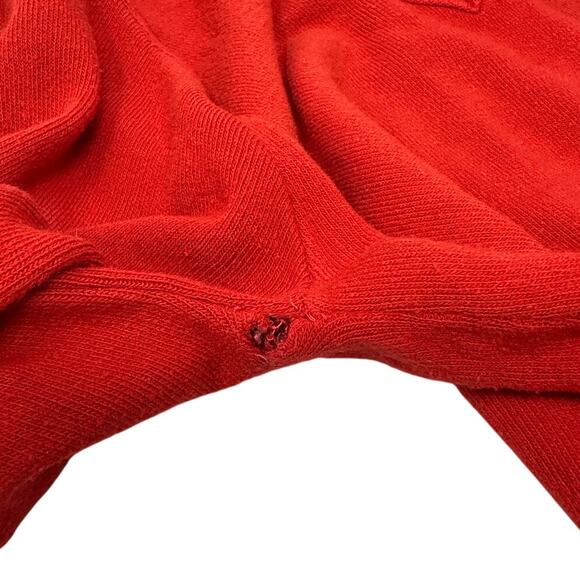 1960s Vintage Izod Lacoste Cashmere Wool V-Neck Pullover Sweater Red - Picture 11 of 12